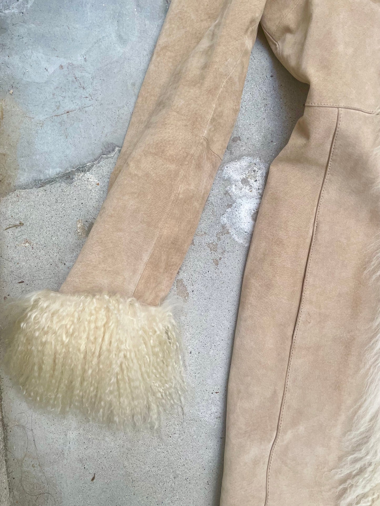 [USED] Coat with Mongolian Sheepskin