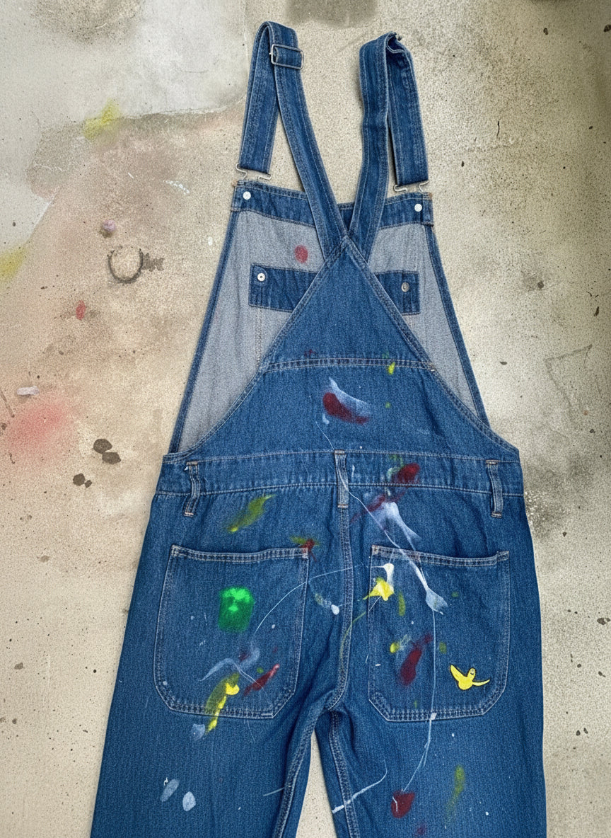 [REMAKE] Unisex Painted Denim Overalls