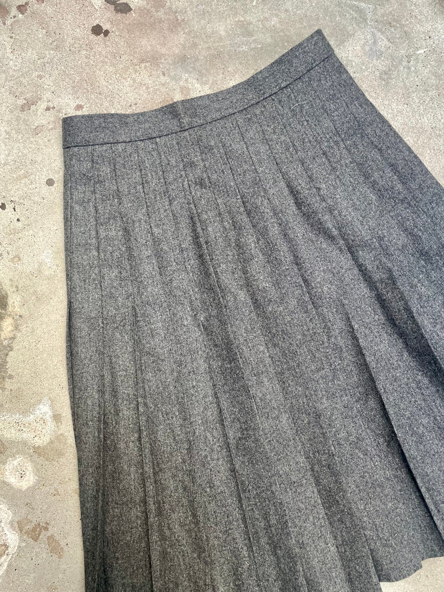 [VINTAGE] Wool Pleated Skirt