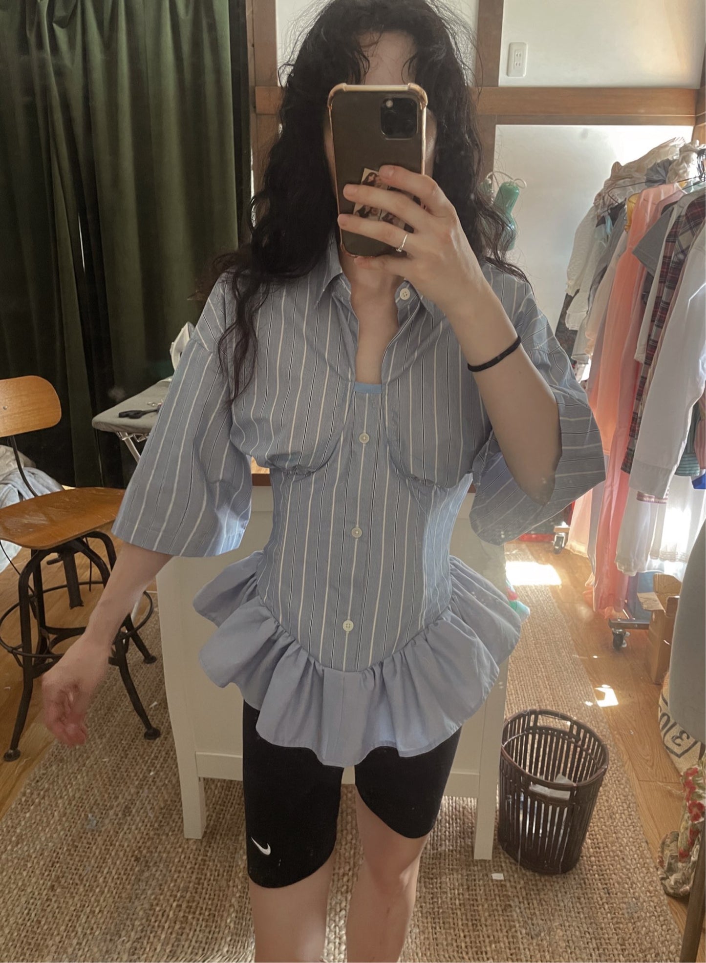 [REMAKE] Bustier Smocked Shirt
