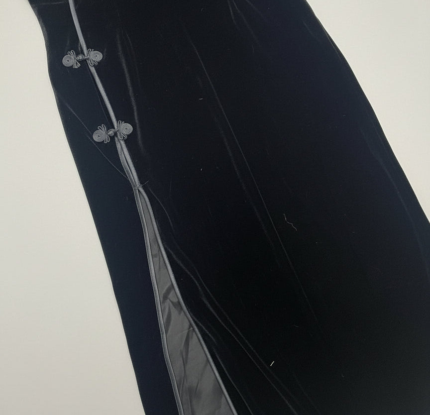 [USED] Black Velvet Qipao