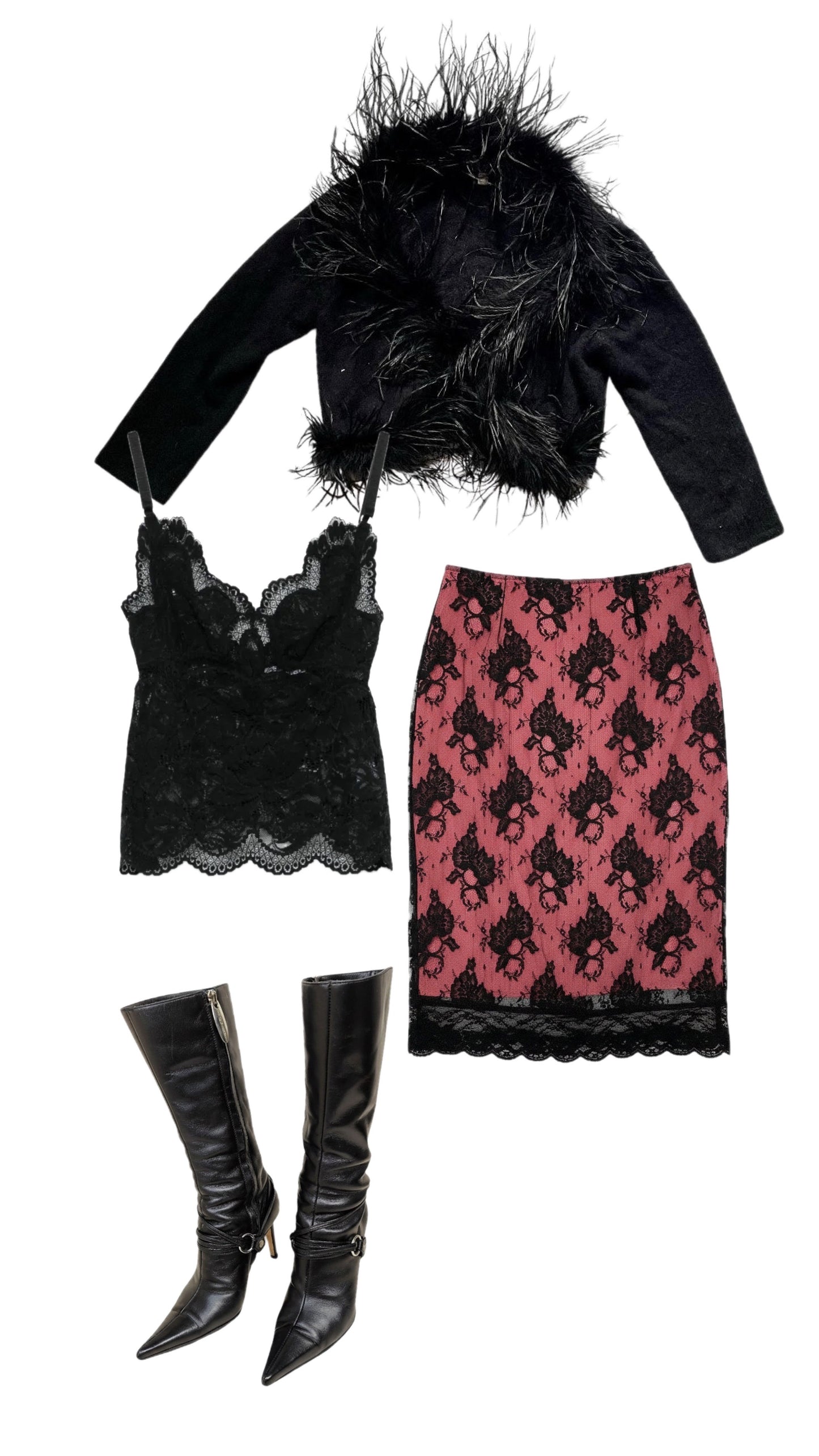 [USED] Lace pencil skirt