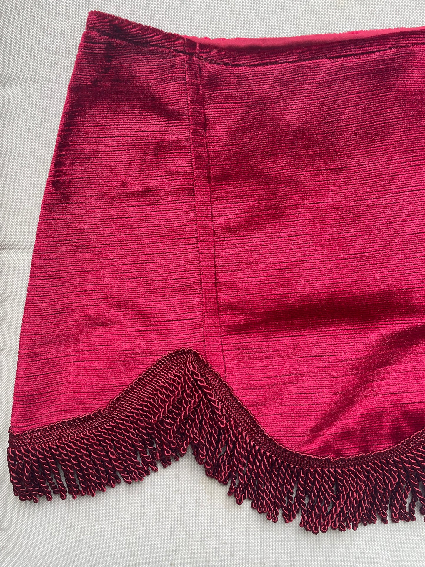[REMAKE] Fringe Velvet Mini Skirt