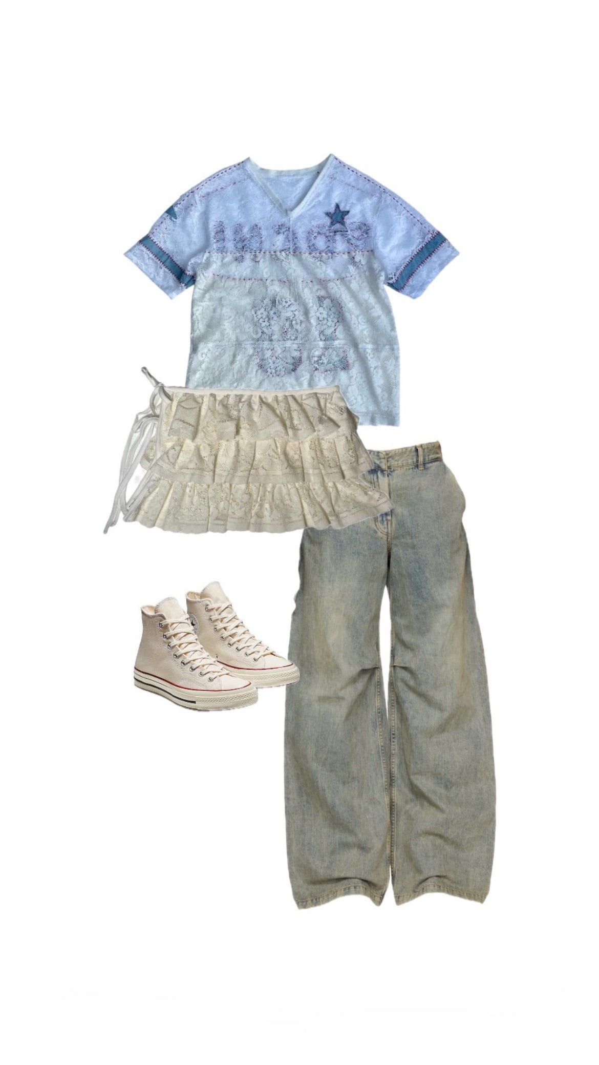 [REMAKE] Lace Wrap Mini Skirt