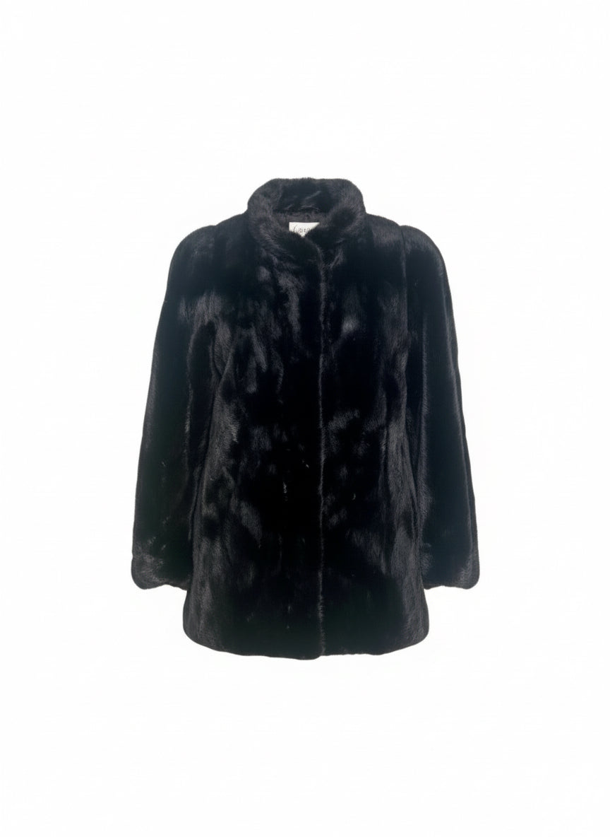 [USED] Black Fur Coat