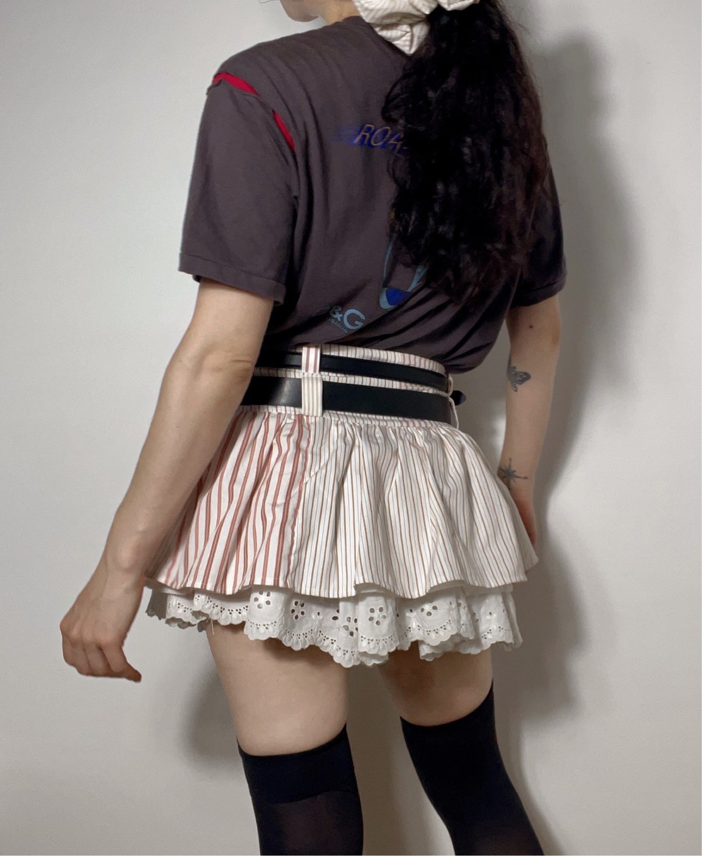 [REMAKE] Double belt Mini Skirt - Love/Hate