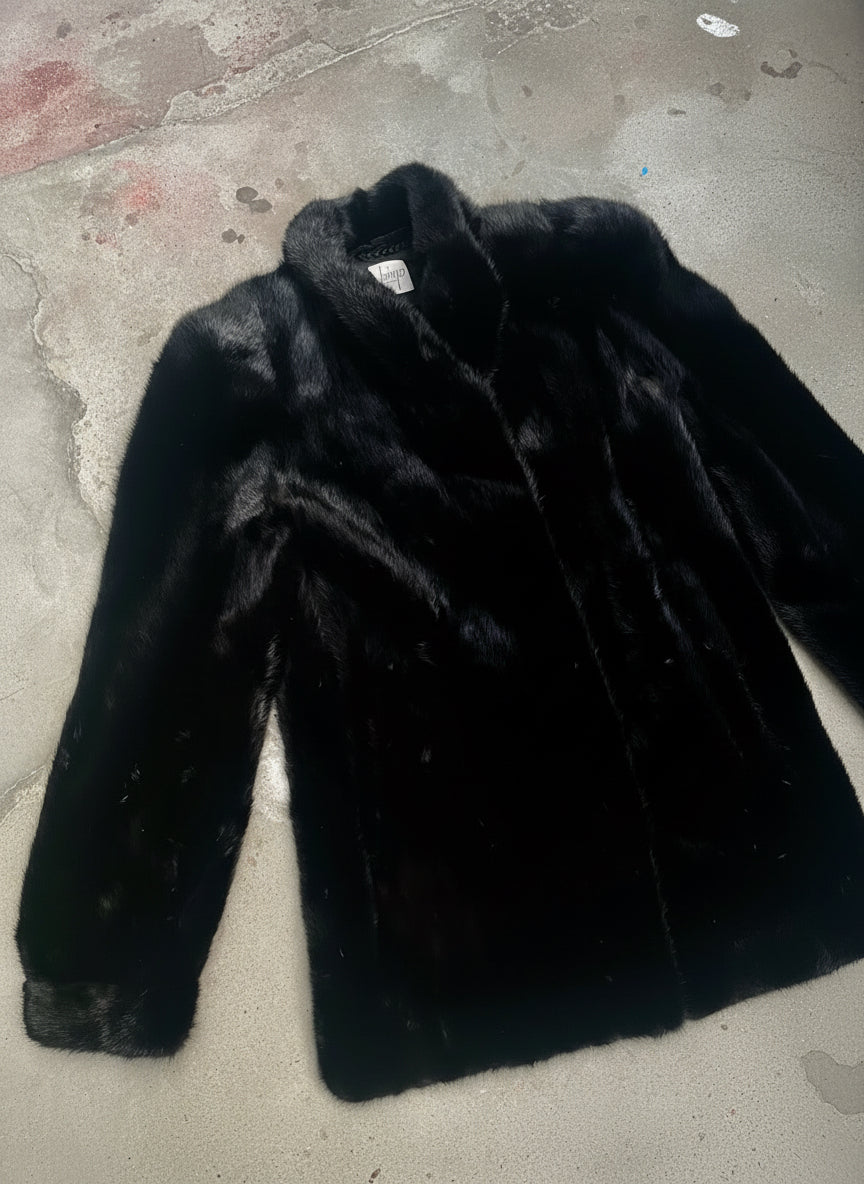 [USED] Black Fur Coat