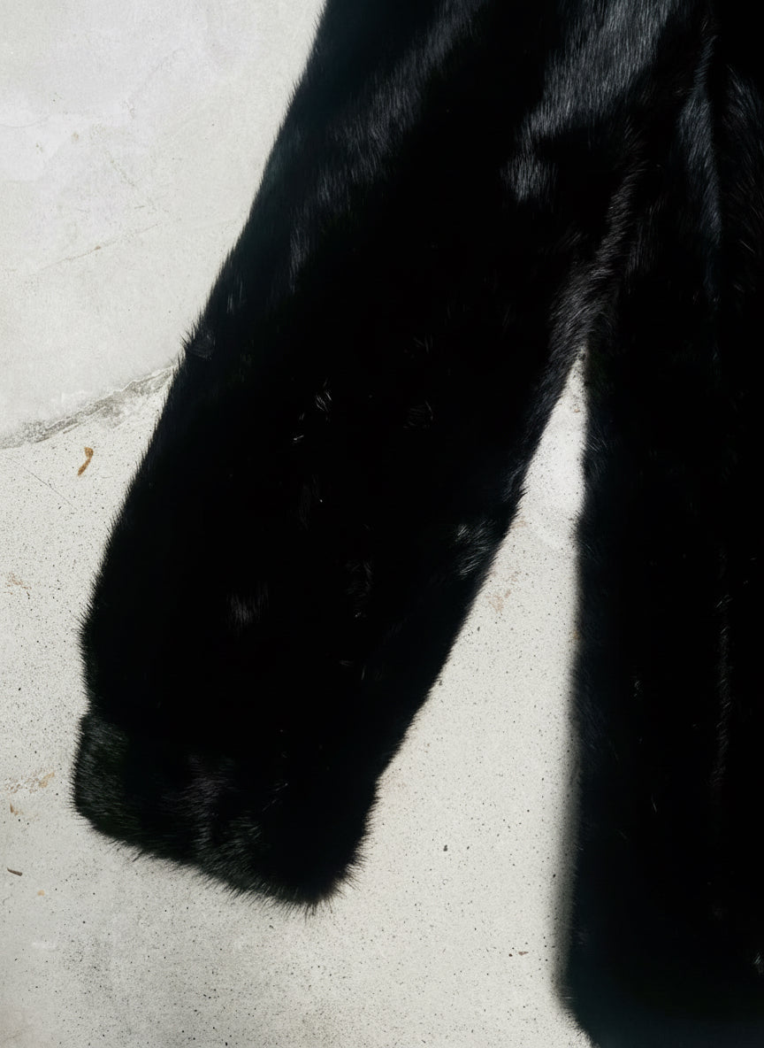 [USED] Black Fur Coat