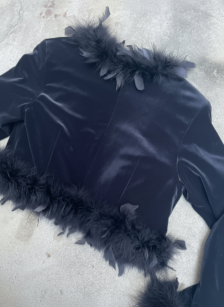 [USED] Black feathers Jacket