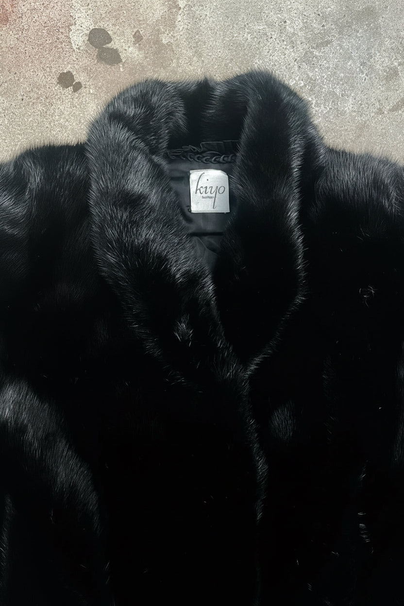 [USED] Black Fur Coat