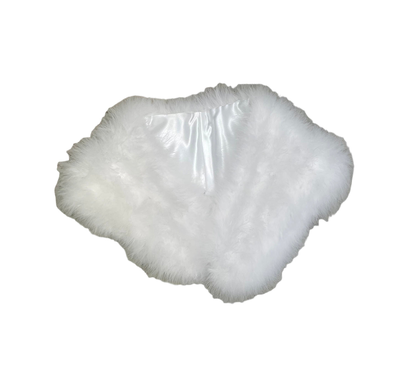 [USED] White feather wrap stole