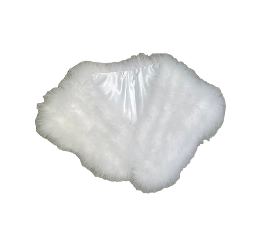 [USED] White feather wrap stole