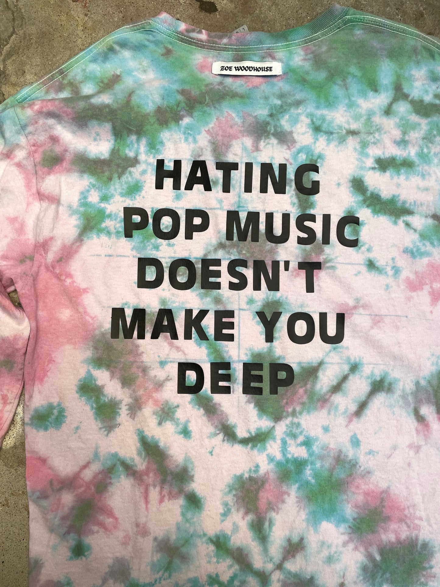 [REMAKE] Tie Dye Long Sleeve Message T-Shirt