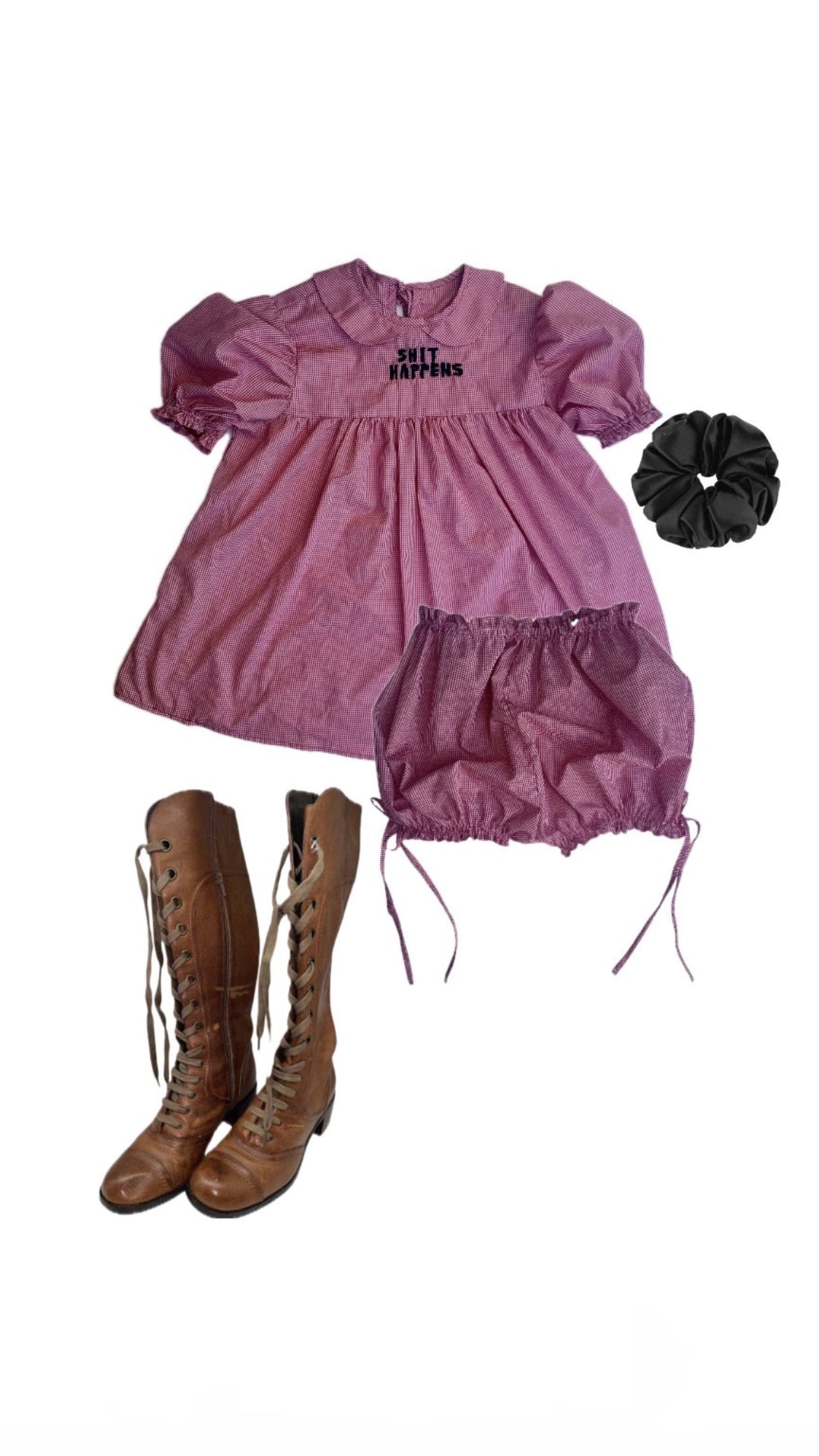 [HANDAMDE] Graffiti babydoll dress