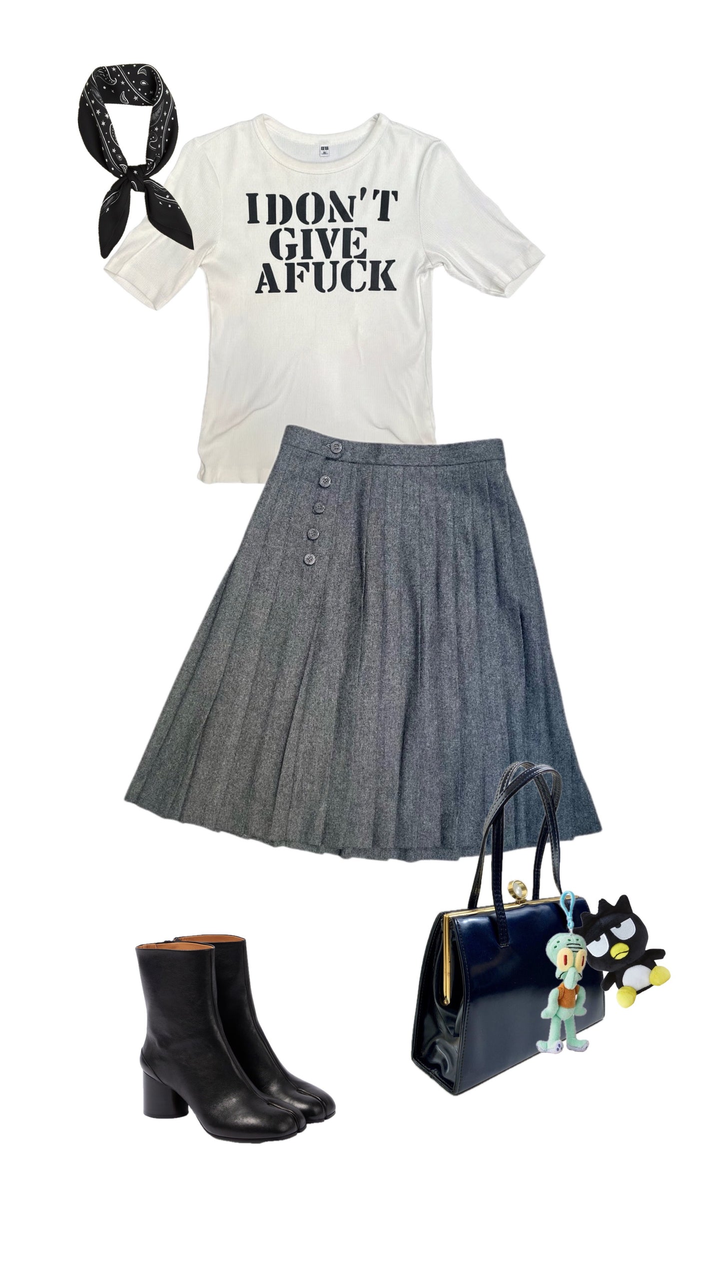 [VINTAGE] Wool Pleated Skirt