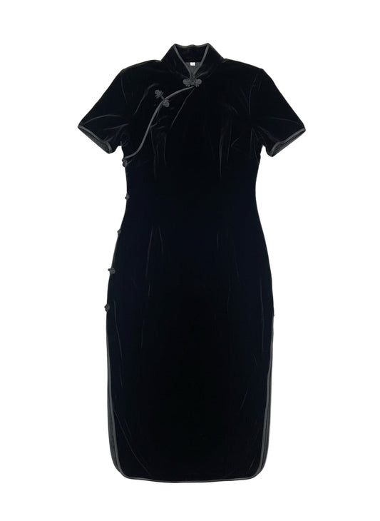 [USED] Black Velvet Qipao