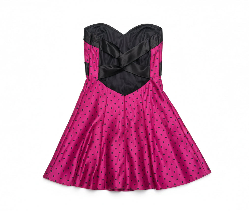 [VINTAGE] 1980s Gunne Sax Strapless Mini Dress