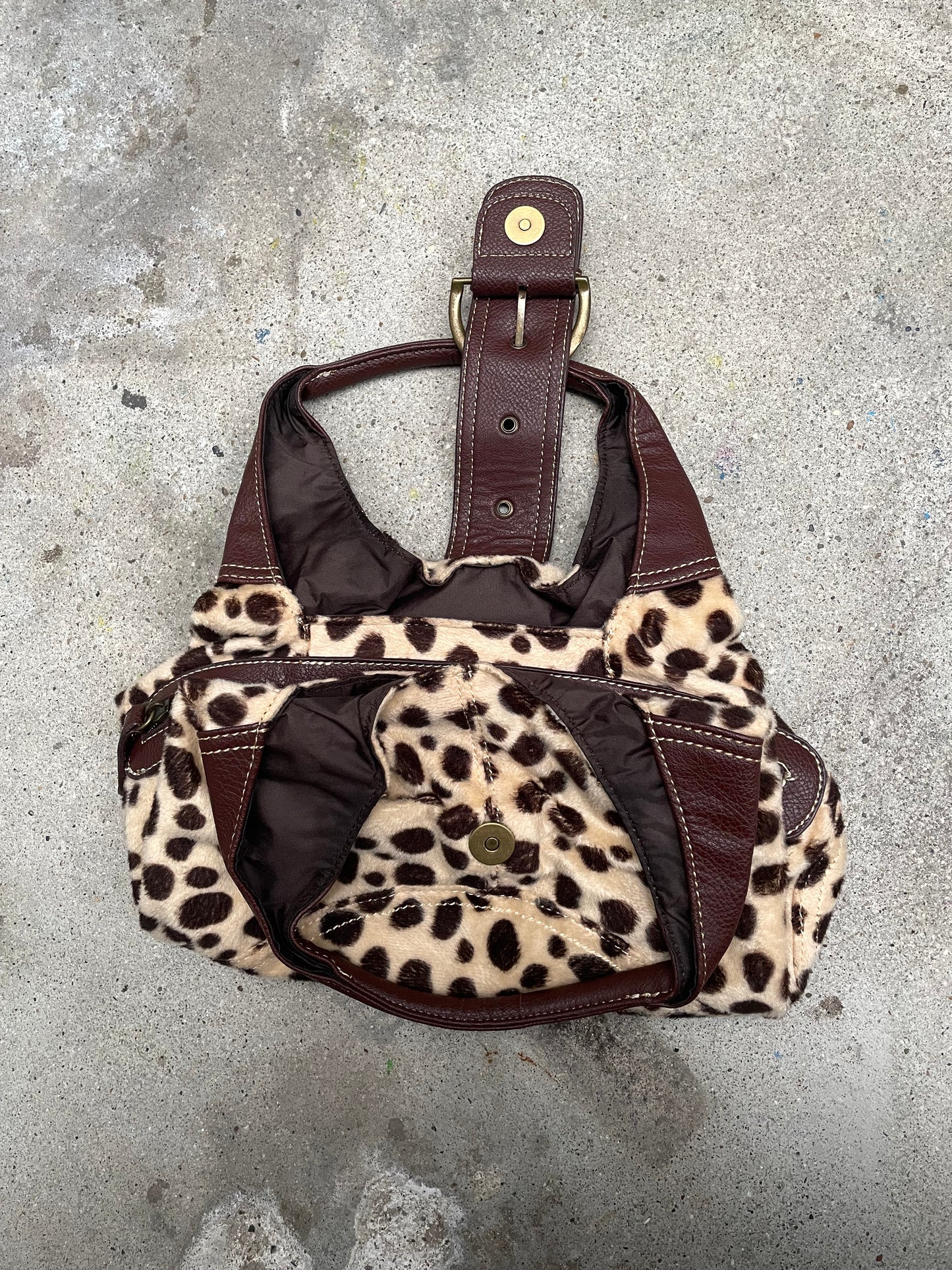 [USED] GAP Leopard Faux Fur Handbag