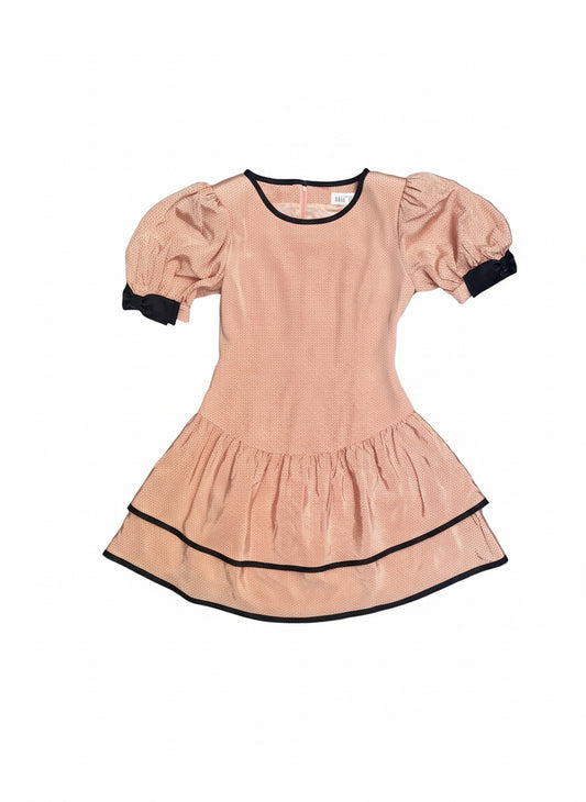 [USED] Pink Bow-sleeved Mini Dress