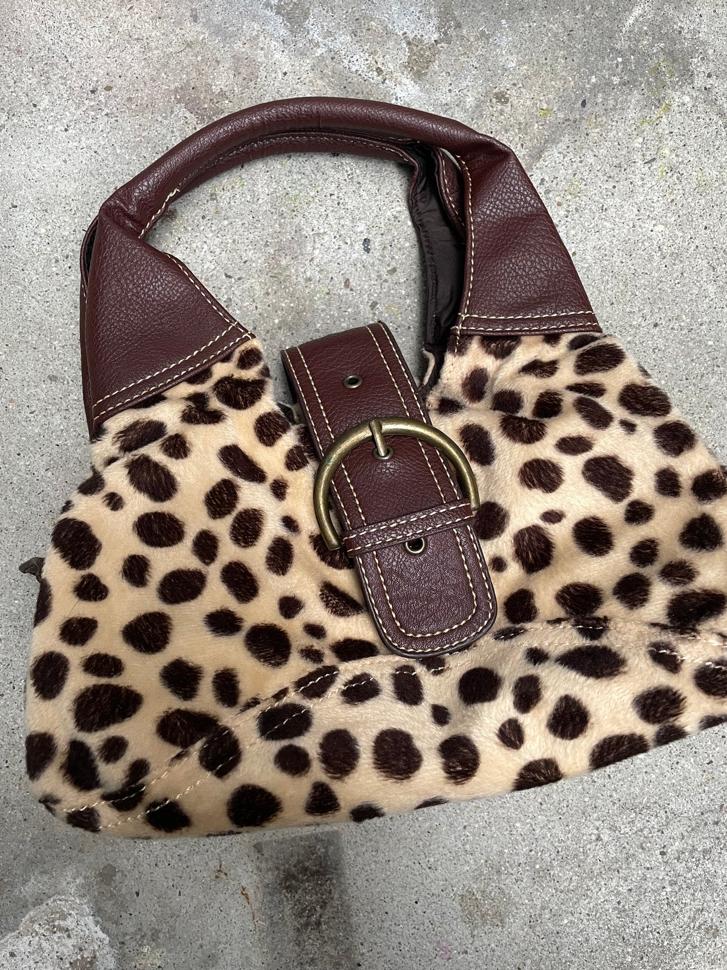 [USED] GAP Leopard Faux Fur Handbag