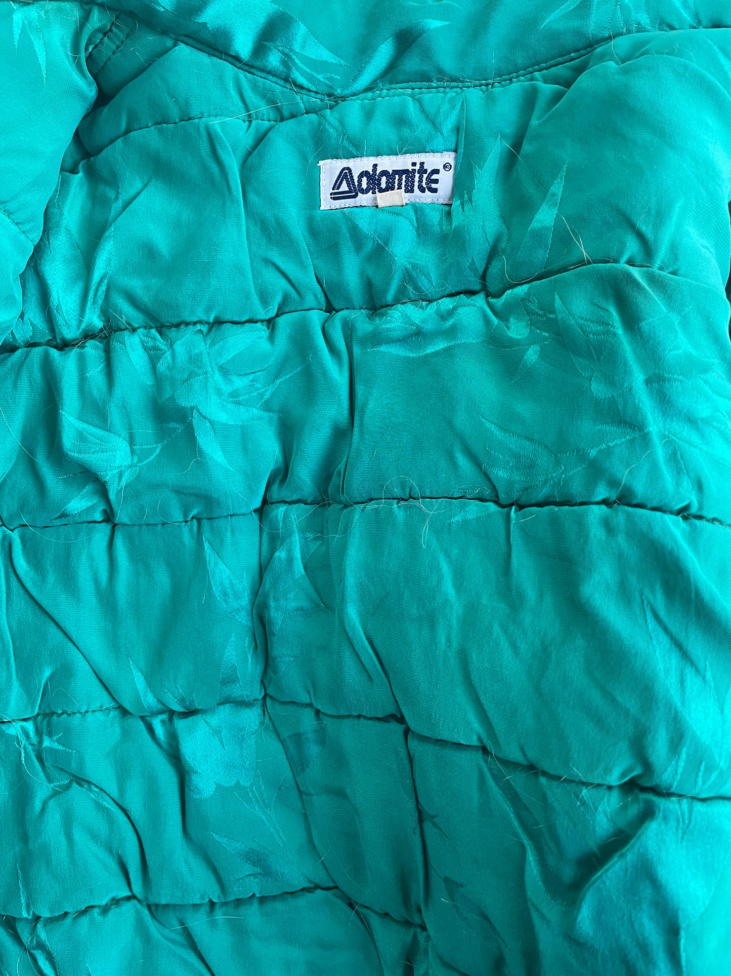 [VINTAGE] Floral Quilted Jacket – Emerald Green