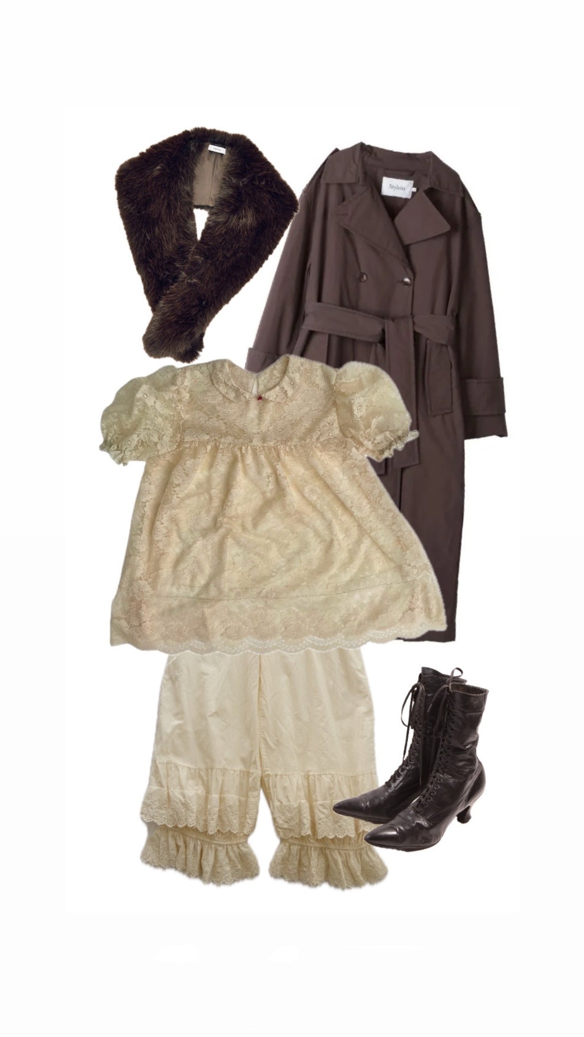 [ONE OF A KIND] French Lace Baby Doll Mini Dress / Blouse