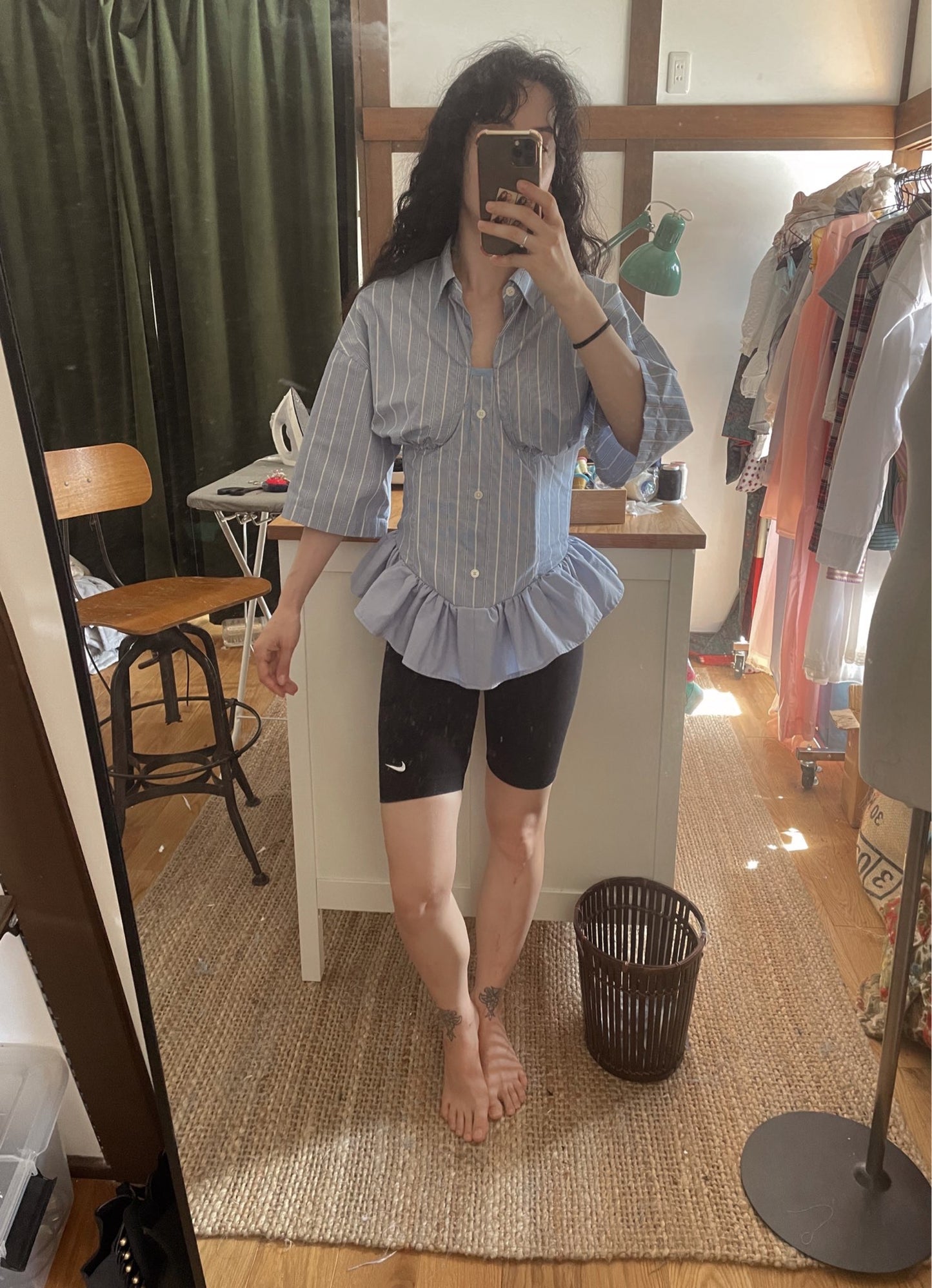 [REMAKE] Bustier Smocked Shirt