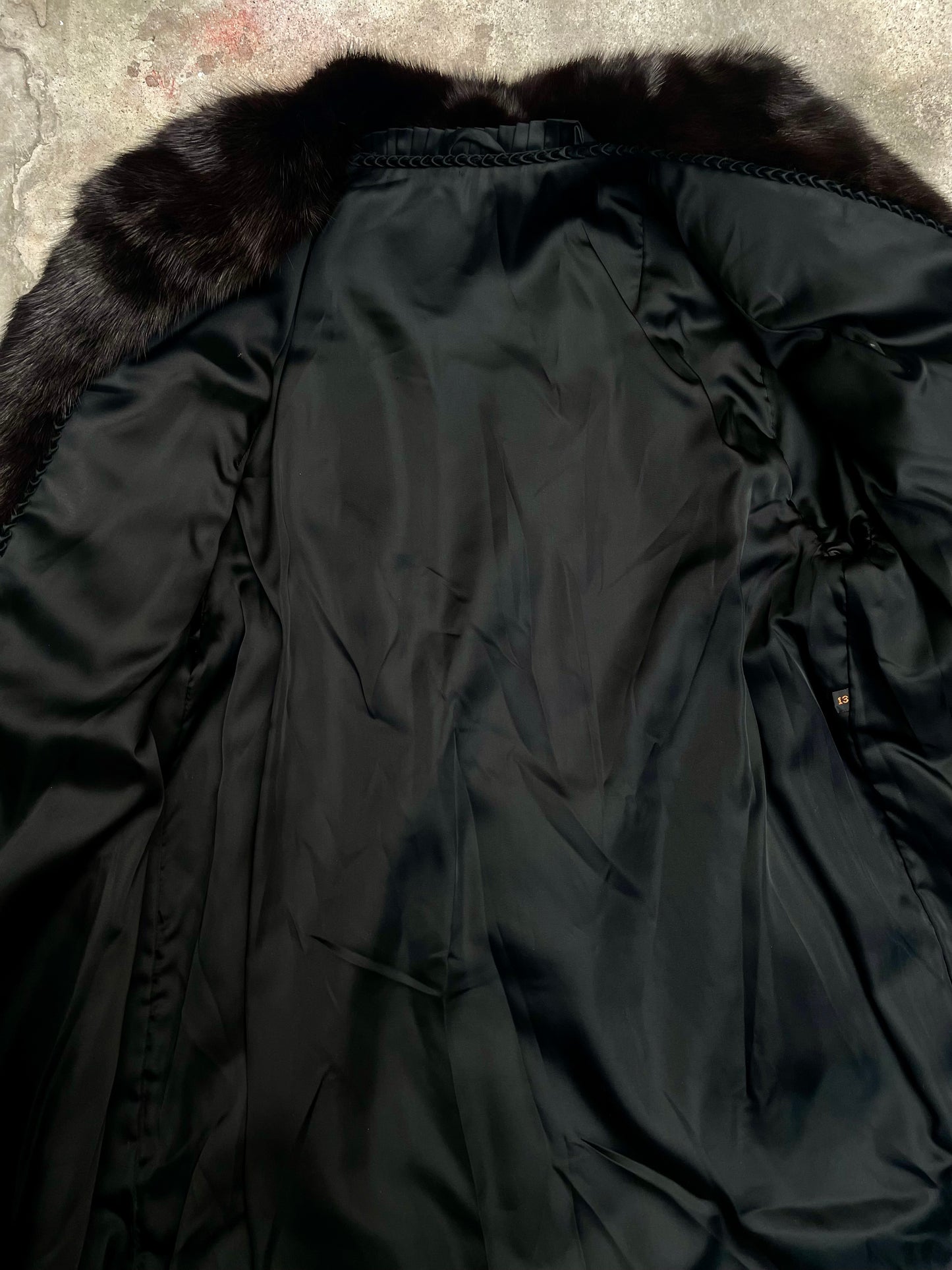 [USED] Dark Brown Real Fur Coat