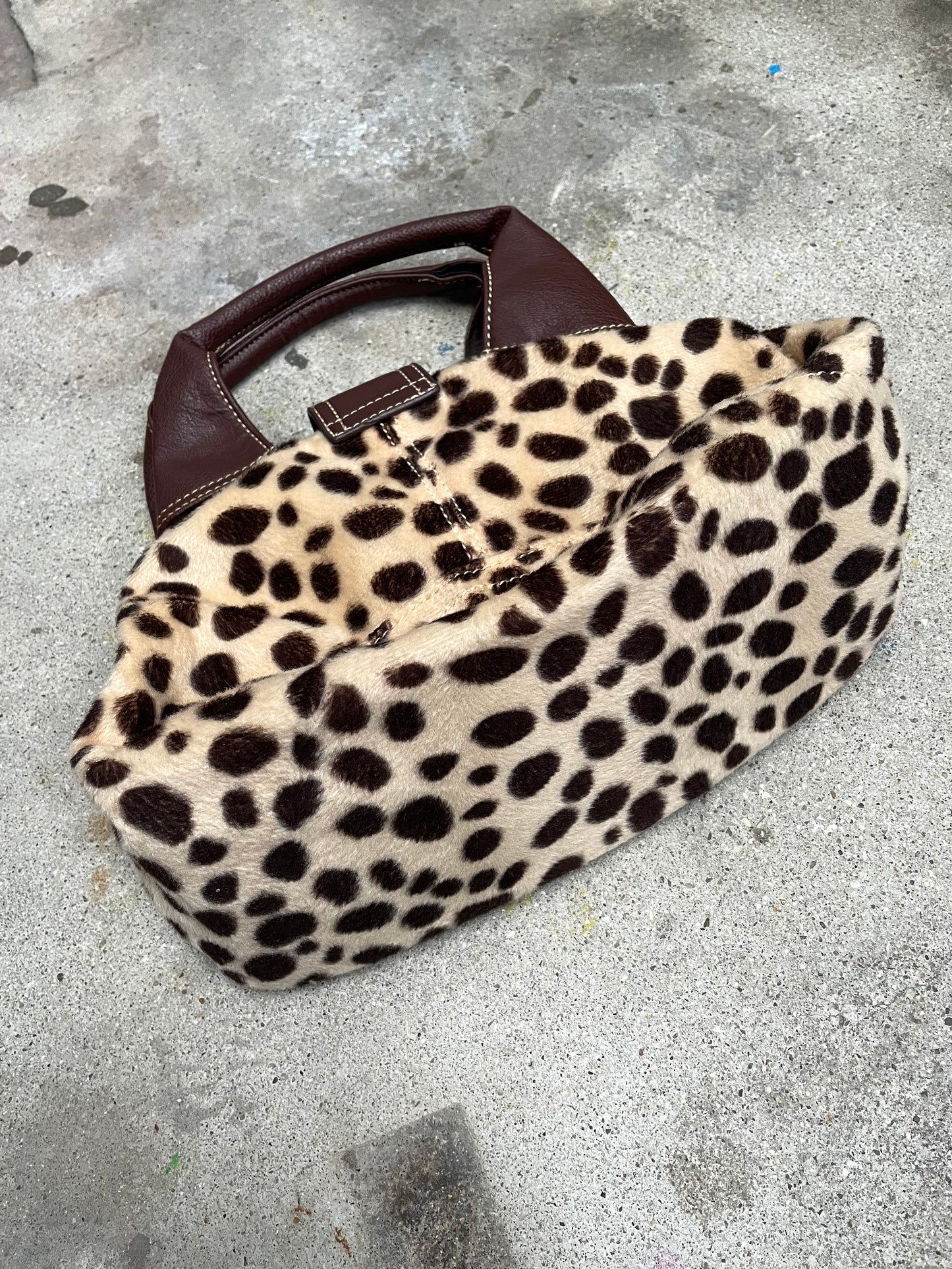 [USED] GAP Leopard Faux Fur Handbag