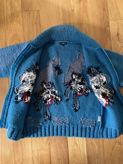 [VINTAGE] Wolf Pattern Cowichan Cardigan