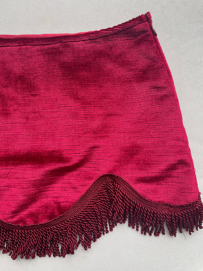 [REMAKE] Fringe Velvet Mini Skirt