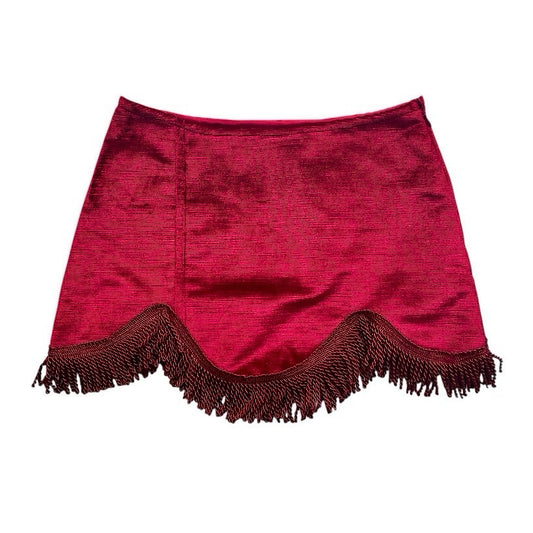 [REMAKE] Fringe Velvet Mini Skirt