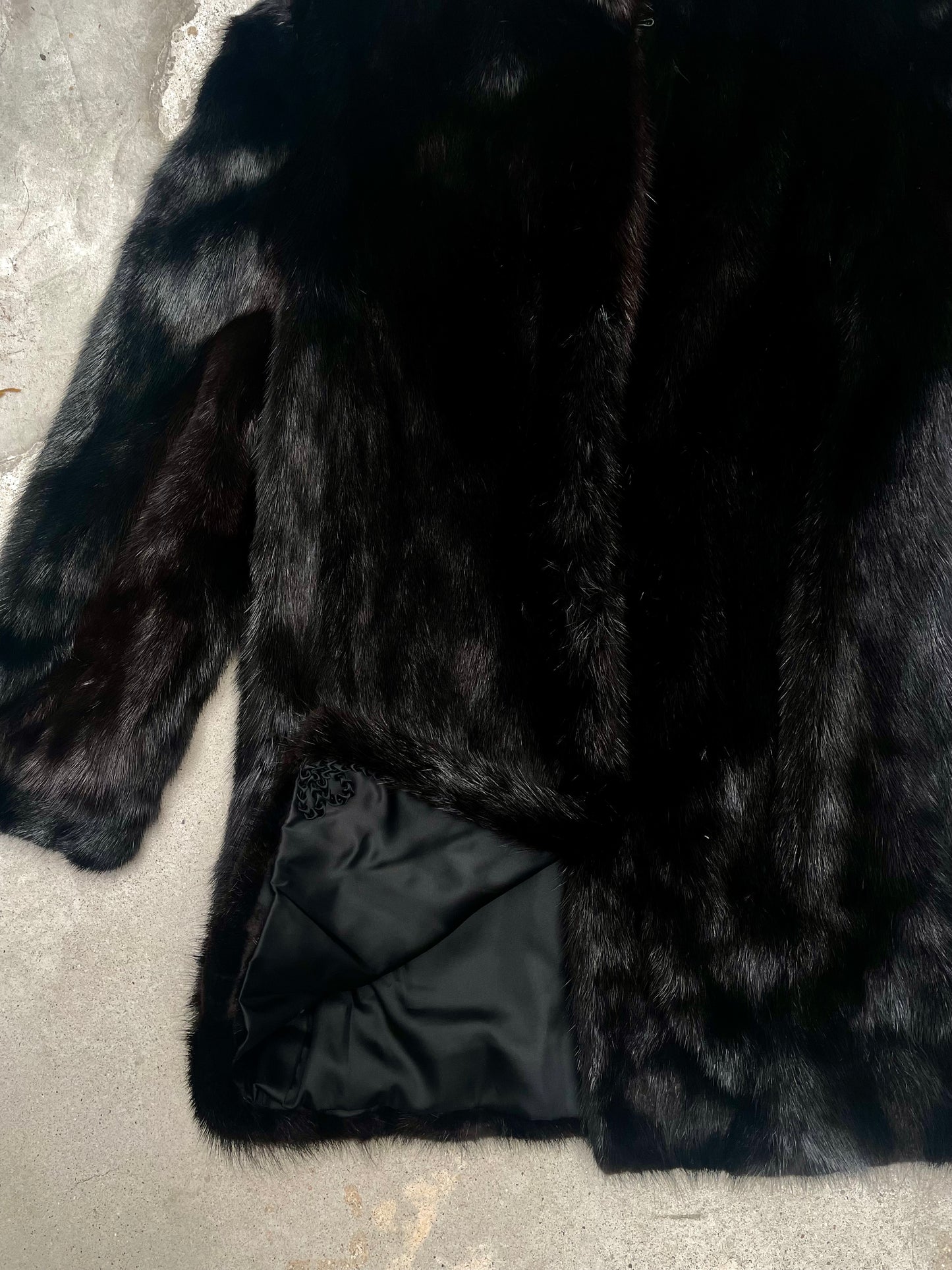[USED] Dark Brown Real Fur Coat
