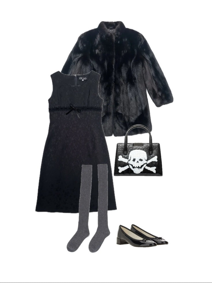 [USED] Cute Black Dress with Velvet Ribbon