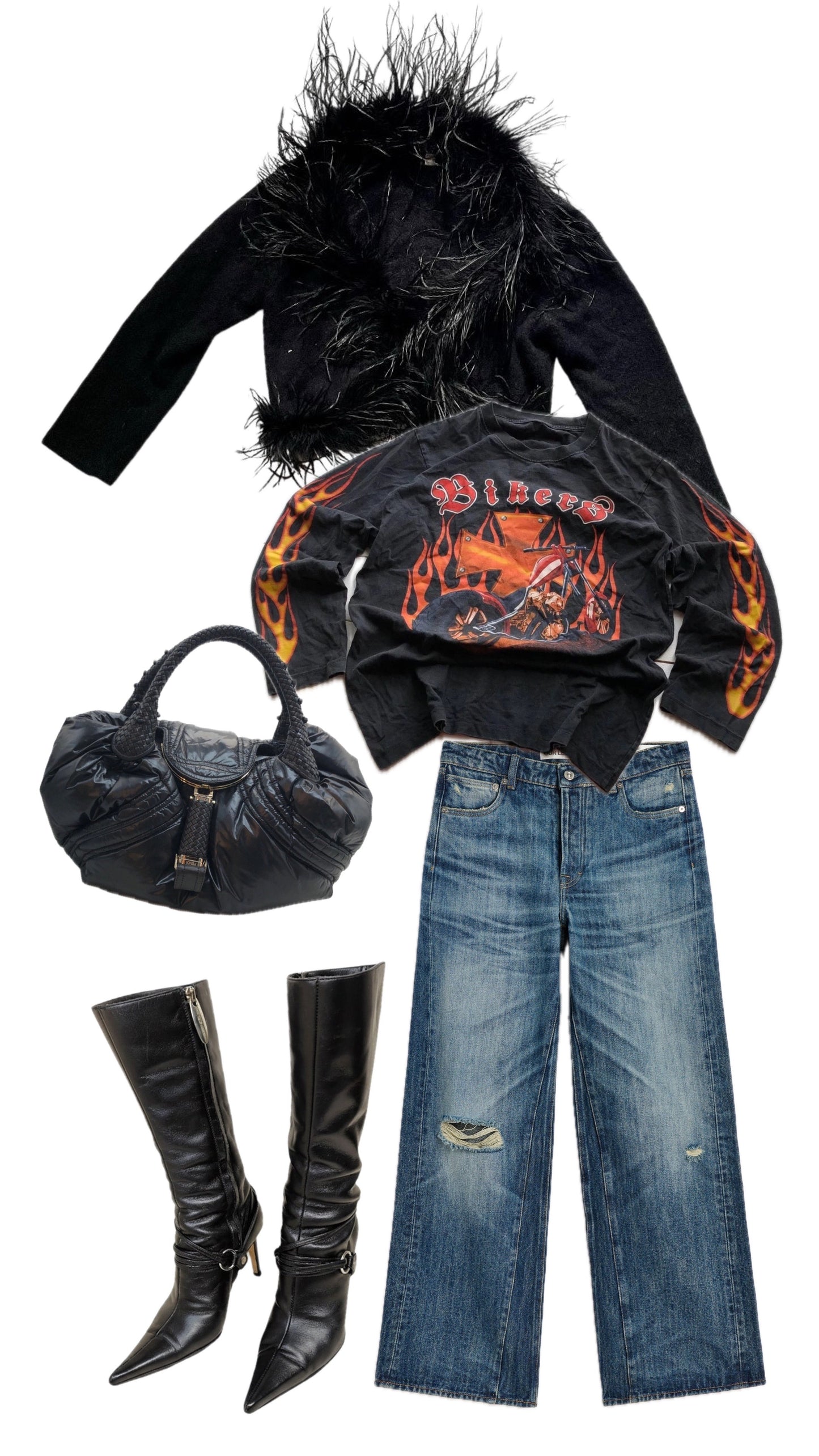 [USED] Black feathers bolero