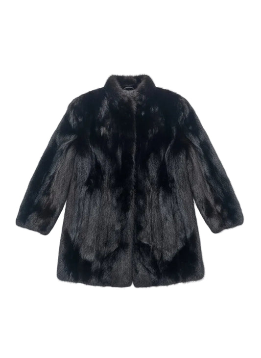 [USED] Dark Brown Real Fur Coat