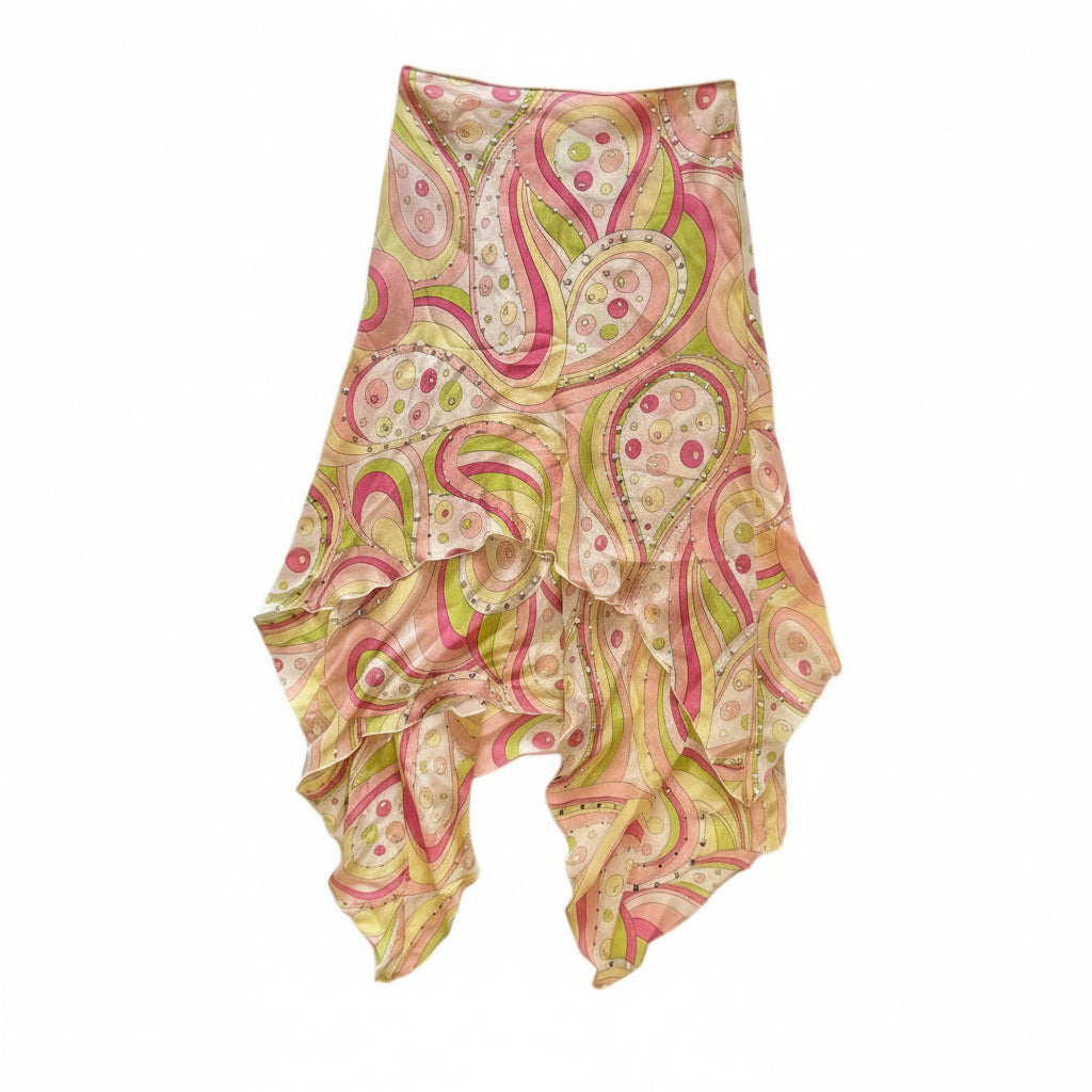 [USED] Asymmetrical Silk Skirt