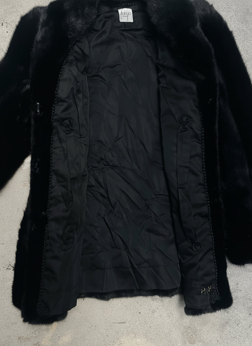 [USED] Black Fur Coat