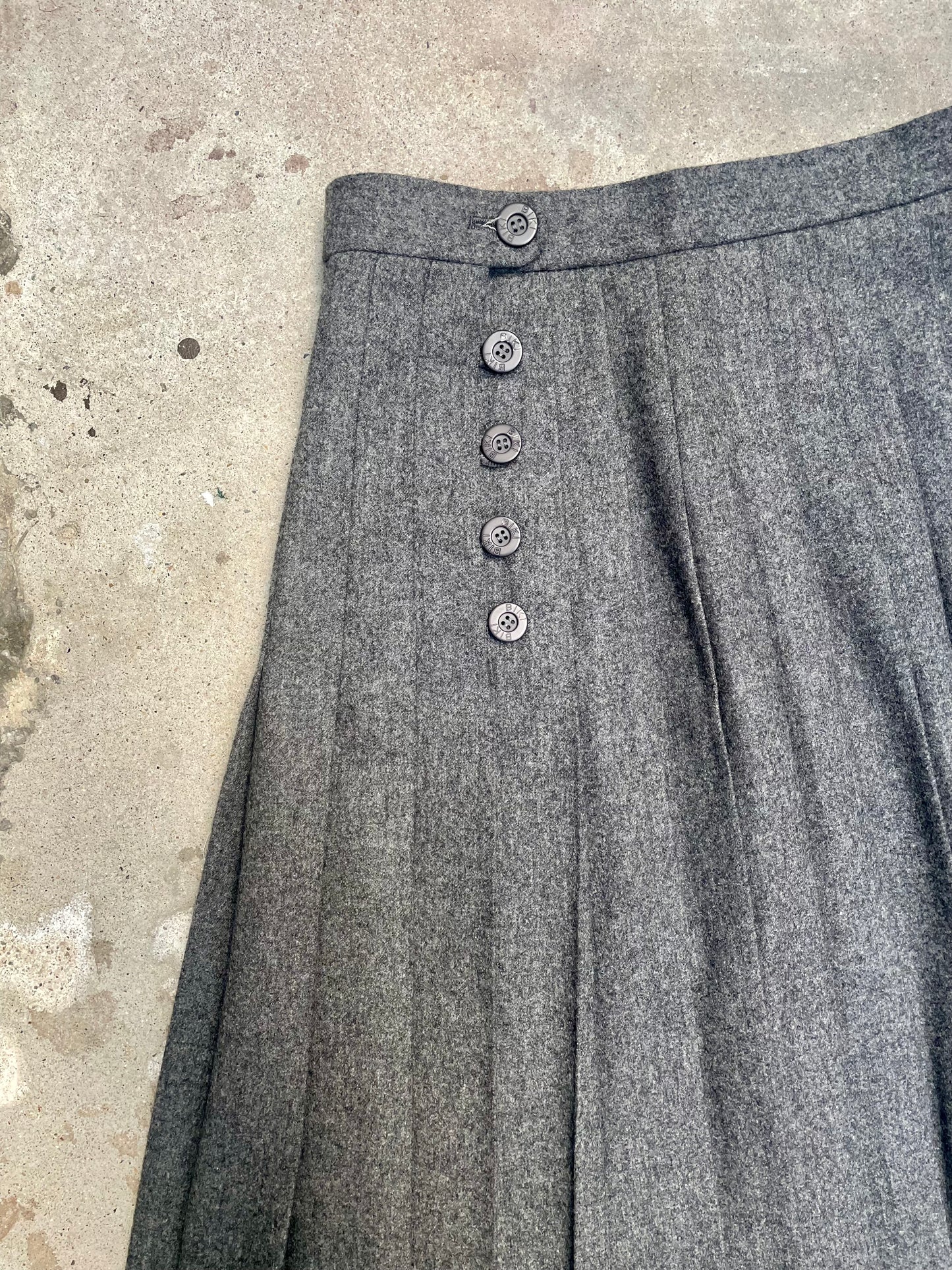 [VINTAGE] Wool Pleated Skirt