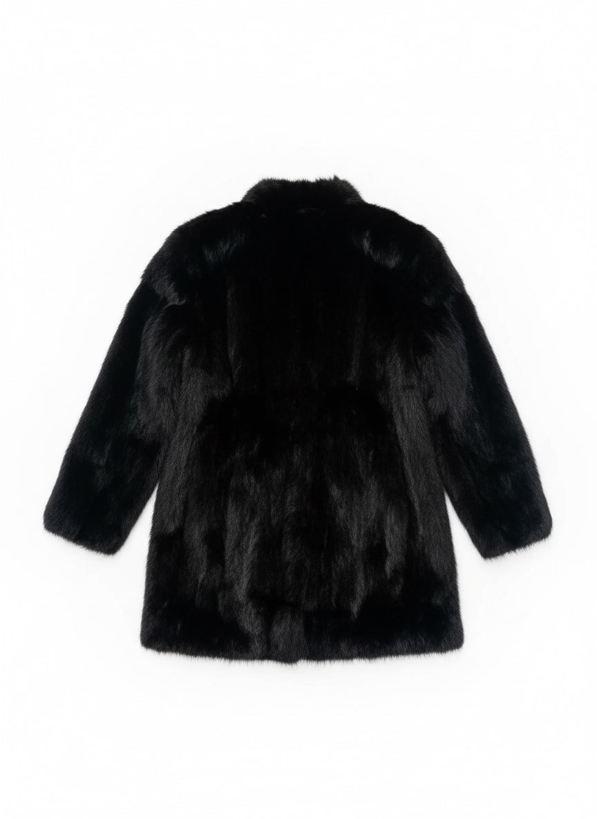 [USED] Dark Brown Real Fur Coat