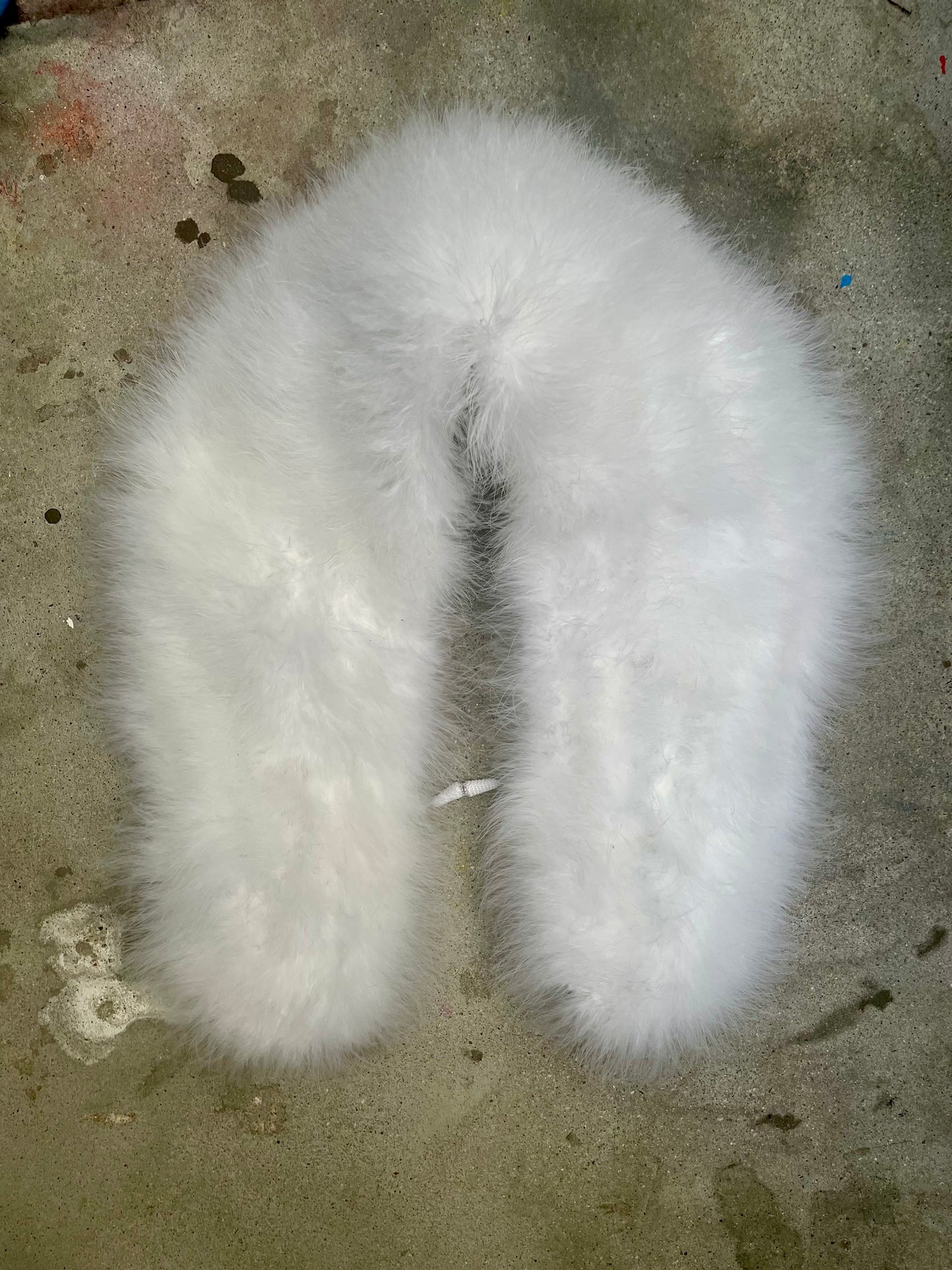 [USED] White feather wrap stole