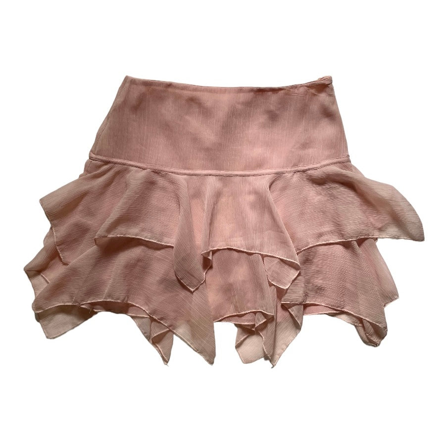 【USED】pink ruffled skirt