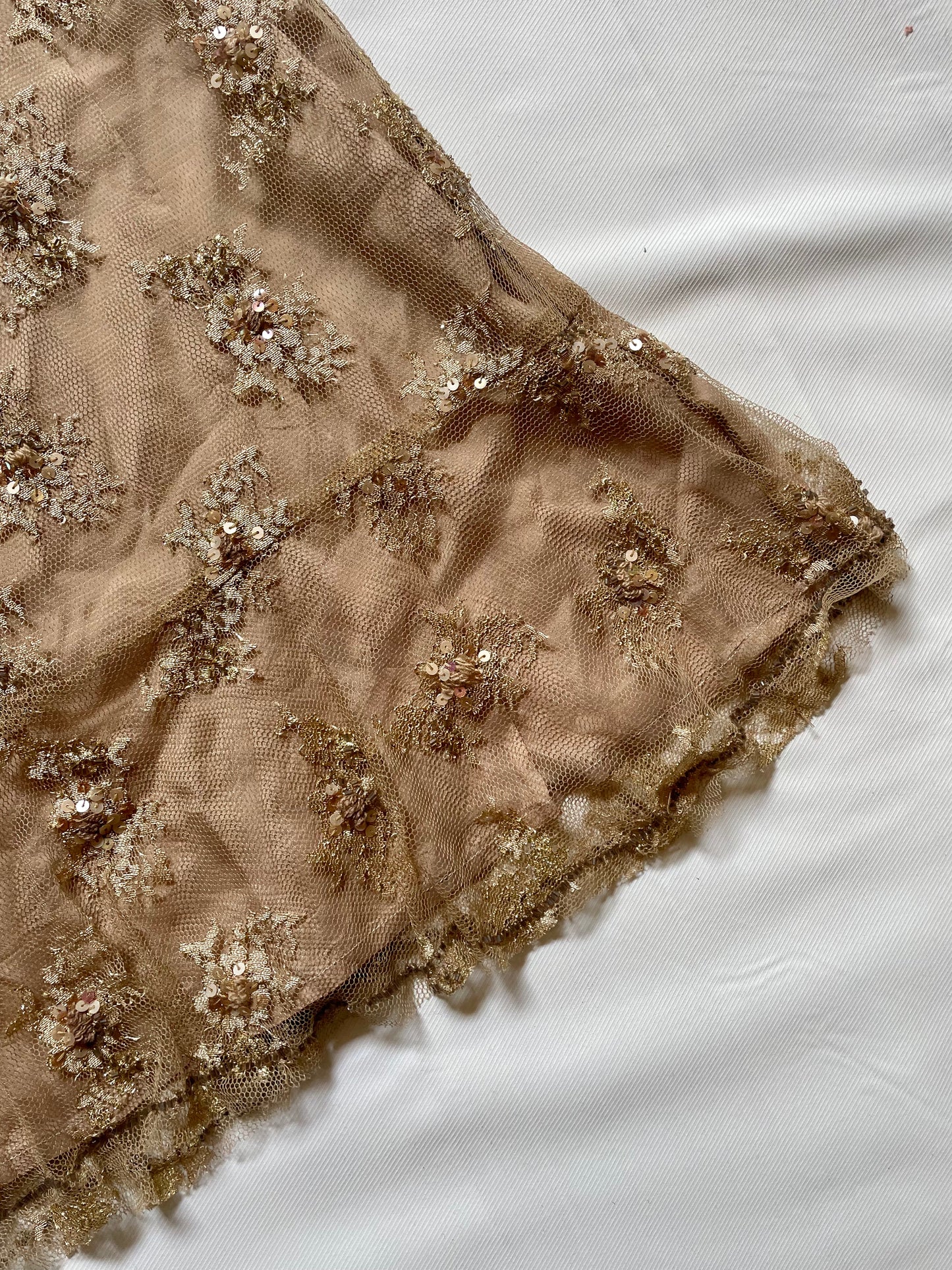 【USED】Sequin embellished midi skirt