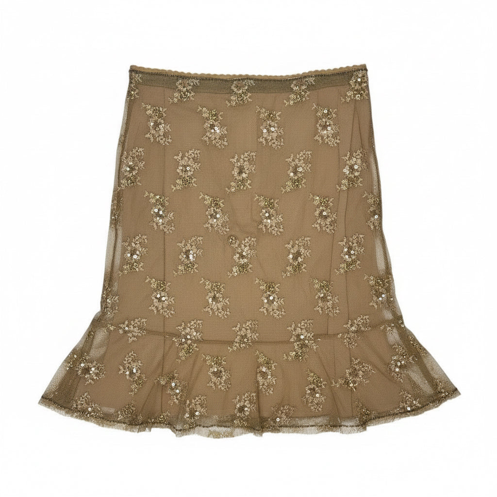 [USED] Sequin embellished midi skirt