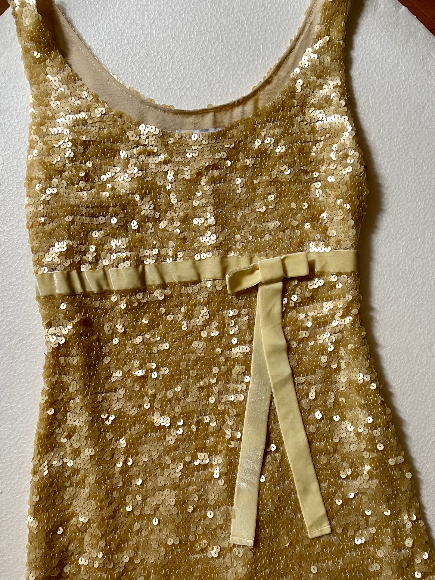 【USED】 Gold Sequined Dress